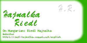 hajnalka riedl business card